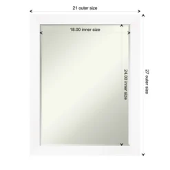 Amanti Art Cabinet White Narrow Petite Bevel Bathroom Wall Mirror - 27.25 x 21.25 In. 11 Amanti Art Cabinet White Narrow Petite Bevel Bathroom Wall Mirror - 27.25 x 21.25 In. -Amanti Art Shop GUEST 9fd819d6 36e7 457b abe4 c0862bcf958c