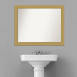 Amanti Art Grace Brushed Gold Custom Framed Bathroom Wall Mirror - 32" x 26" 16 Amanti Art Grace Brushed Gold Custom Framed Bathroom Wall Mirror - 32" x 26" -Amanti Art Shop GUEST 9ffbe343 e038 4e95 aa78 677aad14224a