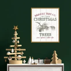 Amanti Art Christmas Tree Farm Sign by Wild Apple Portfolio Framed Canvas Wall Art -Amanti Art Shop GUEST a06119f0 f62a 4e66 b4e3 1c1529e0802b