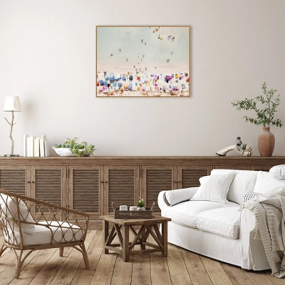 Amanti Art Ventura Beach by Krista Broadway Sylvie Maple Framed Canvas Wall Art 5 Amanti Art Ventura Beach by Krista Broadway Sylvie Maple Framed Canvas Wall Art - Image 3