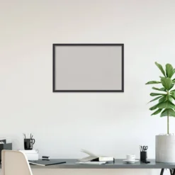 Amanti Art Stylish Black Wood Framed Gray Cork Board - 38" x 26" -Amanti Art Shop GUEST a16053cc bd6e 45b2 9bc0 15af7e95afdb