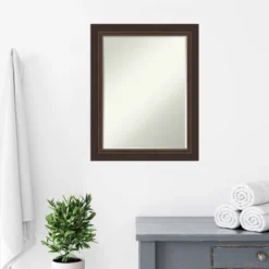Amanti Art Lara Bronze Petite Bevel Wood Bathroom Mirror -Amanti Art Shop GUEST a1aa155c 74fe 4a0c 9ecc e8efce6c1e05