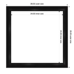 Amanti Art 28"x28" Grand Black Narrow Framed Magnetic Dry Erase Board -Amanti Art Shop GUEST a1be8f38 92a5 4d03 a072 a4bcaa21027d
