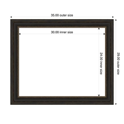 Amanti Art Accent Bronze Framed Magnetic Dry Erase Board - 35 x 29 Inches 6 Amanti Art Accent Bronze Framed Magnetic Dry Erase Board - 35 x 29 Inches - Image 4