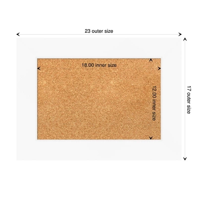 Amanti Art Cabinet White Framed Corkboard - Natural Cork Bulletin Board 5 Amanti Art Cabinet White Framed Corkboard - Natural Cork Bulletin Board - Image 3