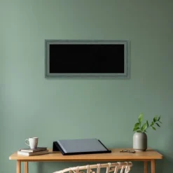 Amanti Art Upcycled Wood Framed Black Cork Board, 33" x 15", Teal/Gray -Amanti Art Shop GUEST a2d7895d f28c 4b52 89a2 c6ef7c3394ee