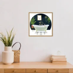 16" X 16" Homebody Collection C Bath By Victoria Borges Framed Canvas Wall Art Brown - Amanti Art -Amanti Art Shop GUEST a322b1ef bb79 489b 9158 69153a298d9c