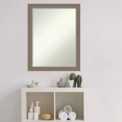 Amanti Art Eva Narrow Brown Non-Beveled Wall Mirror - 21" x 27" 16 Amanti Art Eva Narrow Brown Non-Beveled Wall Mirror - 21" x 27" -Amanti Art Shop GUEST a3821d0e 2d3d 4af6 85dc 5bc9aa2cca12