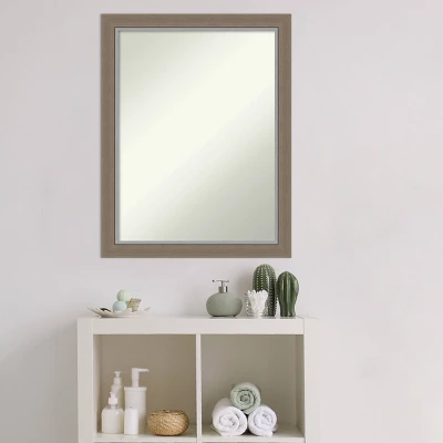 Amanti Art Eva Narrow Brown Non-Beveled Wall Mirror - 21" x 27" 9 Amanti Art Eva Narrow Brown Non-Beveled Wall Mirror - 21" x 27" - Image 7