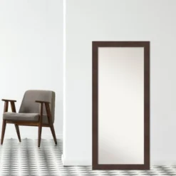 Amanti Art Wildwood Brown Full Length Non-Beveled Leaner Mirror - 29" x 65" -Amanti Art Shop GUEST a391f6f7 ca43 4066 8c25 7a255050422c