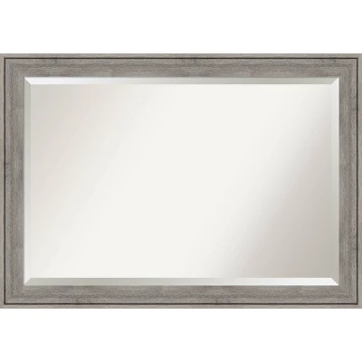 Amanti Art Regis Barnwood Framed Bathroom Vanity Wall Mirror - Gray 11 Amanti Art Regis Barnwood Framed Bathroom Vanity Wall Mirror - Gray - Image 9
