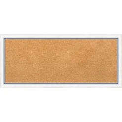 Amanti Art Morgan 32x14 Natural Cork Board with White and Blue Wood Frame -Amanti Art Shop GUEST a48be309 2540 4003 ba48 6e880aea1a00