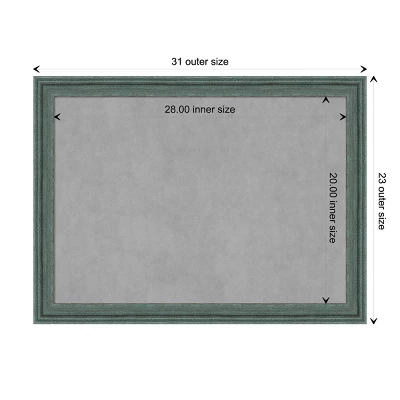 Amanti Art 31"x23" Upcycled Framed Magnetic Board - Rustic Teal and Gray 11 Amanti Art 31"x23" Upcycled Framed Magnetic Board - Rustic Teal and Gray - Image 9