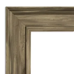 Amanti Art Alexandria Wood Bathroom Mirror - Greywash Distressed Frame