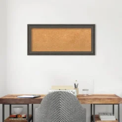 Amanti Art 33"x15" Upcycled Wood Framed Natural Cork Board - Brown/Gray -Amanti Art Shop GUEST a595519c d9f2 4f4a 93d0 2fb32ecd679e