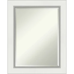 Amanti Art Eva White Silver Framed Bathroom Vanity Wall Mirror -Amanti Art Shop GUEST a5a33c0d 64ad 4c42 a52b 1012551ca446