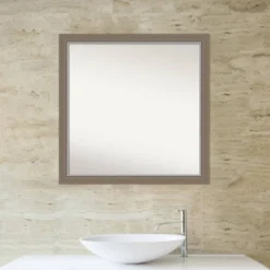 Amanti Art Eva Brown Narrow Square Bathroom Wall Mirror, 29 x 29 14 Amanti Art Eva Brown Narrow Square Bathroom Wall Mirror, 29 x 29 -Amanti Art Shop GUEST a5c608aa 0059 4ddc 9db6 b4c684630e82