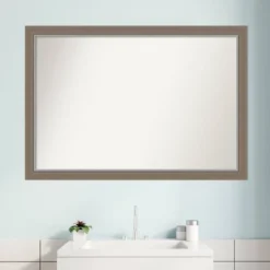 Amanti Art Eva Brown Narrow Non-Beveled Bathroom Wall Mirror - 39 x 27 17 Amanti Art Eva Brown Narrow Non-Beveled Bathroom Wall Mirror - 39 x 27 -Amanti Art Shop GUEST a62821d0 59bf 4eb4 b0ec b2bf9d25ec7c