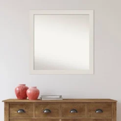 Amanti Art 30" x 30" Rustic Plank White Narrow Wall Mirror 15 Amanti Art 30" x 30" Rustic Plank White Narrow Wall Mirror -Amanti Art Shop GUEST a661a202 edc4 4c21 94fc 624a767b76b4