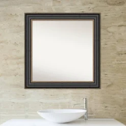 Amanti Art Thomas Black Bronze 32" x 32" Non-Beveled Square Bathroom Wall Mirror 14 Amanti Art Thomas Black Bronze 32" x 32" Non-Beveled Square Bathroom Wall Mirror -Amanti Art Shop GUEST a6ce1fb7 4f85 4e0c b41b d76711dee98a