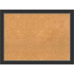 Amanti Art Natural Cork Board with Corvino Black Narrow Wood Frame (31 x 23 in) -Amanti Art Shop GUEST a6e92762 b19a 48e6 b56f 02963612a10b