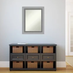 Amanti Art Peak Polished Nickel Wall Mirror, 24" x 30" Non-Beveled -Amanti Art Shop GUEST a6faac02 e9c5 4d93 acd4 cc51a181036e