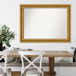 Amanti Art Parlor Gold Ornate Wall Mirror - 44" x 33" Non-Beveled Glass -Amanti Art Shop GUEST a79e725f 3e60 47a1 b708 d064b9b683e7