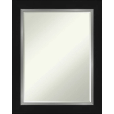 Amanti Art Eva Petite Bevel Bathroom Wall Mirror - Black and Silver 10 Amanti Art Eva Petite Bevel Bathroom Wall Mirror - Black and Silver - Image 8