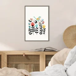 Amanti Art Annie Bailey Folk Art Garden 16x23 Framed Canvas Wall Art -Amanti Art Shop GUEST a9492c6d fc99 497a ac59 c6f4a8304559