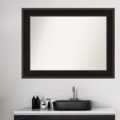 Amanti Art Mezzanine Wood Wall Mirror, Espresso Brown - 46" x 35" -Amanti Art Shop GUEST a950c441 a22a 4860 91f5 e38f354683f9