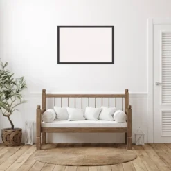 Amanti Art 38"x26" Stylish Wood Framed White Cork Board in Black -Amanti Art Shop GUEST aab30795 cc2a 4ec8 a630 e41025c8feb7