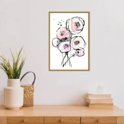 Amanti Art Pink Mod 2 Framed Canvas Wall Art by Lesia Binkin (16" x 23") -Amanti Art Shop GUEST ab0e9ca3 b988 4aae a6de cf5bacc09231