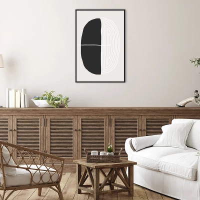 23" X 33" Black And White Oval By Incado Framed Canvas Wall Art Print - Amanti Art 6 23" X 33" Black And White Oval By Incado Framed Canvas Wall Art Print - Amanti Art - Image 4