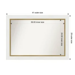 Amanti Art 41x29 Eva Bathroom Wall Mirror - White and Gold Frame 20 Amanti Art 41x29 Eva Bathroom Wall Mirror - White and Gold Frame -Amanti Art Shop GUEST ab8b2b7b bd8f 4579 a30c fc460a2407bf