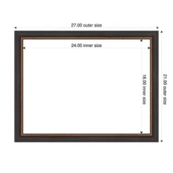 Amanti Art Ashton Black Framed Magnetic Dry Erase Board - 21" x 27" -Amanti Art Shop GUEST abb1f491 5ceb 454f a7d1 97a29244648f