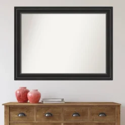 Amanti Art Ridge Black Wall Mirror - 44" x 33" Non-Beveled Large Decorative Mirror 16 Amanti Art Ridge Black Wall Mirror - 44" x 33" Non-Beveled Large Decorative Mirror -Amanti Art Shop GUEST abf140fb d7d4 4bc4 a886 d240c7e9f7de
