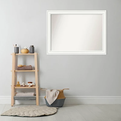 Amanti Art 43" x 32" Craftsman Wood Bathroom Wall Mirror in White 6 Amanti Art 43" x 32" Craftsman Wood Bathroom Wall Mirror in White - Image 4