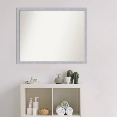 Amanti Art Grace Narrow 30" x 24" Brushed Nickel Bathroom Wall Mirror 8 Amanti Art Grace Narrow 30" x 24" Brushed Nickel Bathroom Wall Mirror - Image 6