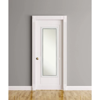 Amanti Art 17" x 51" Eva White Silver Framed Full Length Door Mirror 8 Amanti Art 17" x 51" Eva White Silver Framed Full Length Door Mirror - Image 6