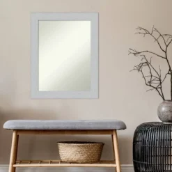 Amanti Art 22" x 28" Shiplap White Real Wood Wall Mirror -Amanti Art Shop GUEST ad6a1854 de1b 404e 9c6b 6435906dd4dd