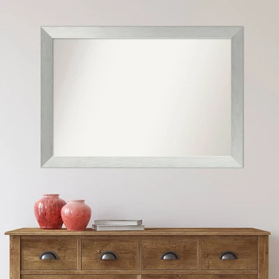 Amanti Art Brushed Sterling Silver Wood Wall Mirror - 40" x 28" 9 Amanti Art Brushed Sterling Silver Wood Wall Mirror - 40" x 28" - Image 7