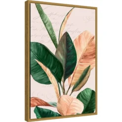 Amanti Art Thine I by Eva Watts Framed Canvas Wall Art - 16" x 23" Sylvie Gold Float Frame