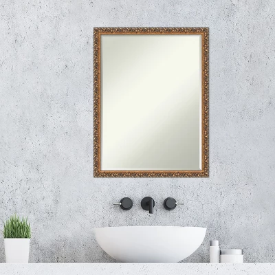 Amanti Art Antique Bronze Petite Bevel Wood Bathroom Wall Mirror - 20 x 26 In. 6 Amanti Art Antique Bronze Petite Bevel Wood Bathroom Wall Mirror - 20 x 26 In. - Image 4