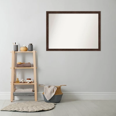Amanti Art Warm Walnut Narrow Wood Bathroom Wall Mirror, 41" x 30" 9 Amanti Art Warm Walnut Narrow Wood Bathroom Wall Mirror, 41" x 30" - Image 7