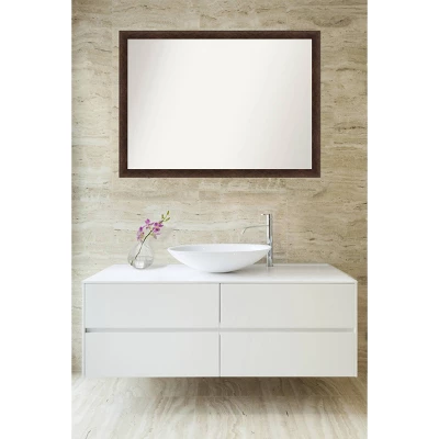 Amanti Art Warm Walnut Narrow Wood Bathroom Wall Mirror, 41" x 30" 10 Amanti Art Warm Walnut Narrow Wood Bathroom Wall Mirror, 41" x 30" - Image 8