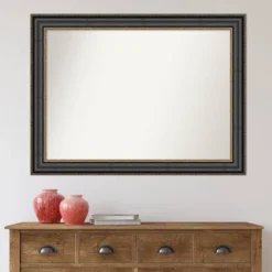 Amanti Art Thomas Black Bronze Bathroom Wall Mirror - 44" x 33" -Amanti Art Shop GUEST aed78af7 1840 408d a9d6 646560eb4fb3