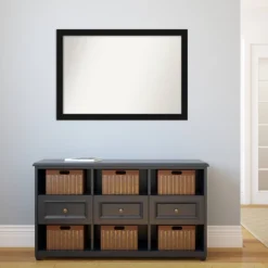 39" X 27" Non-Beveled Avon Black Wall Mirror - Amanti Art -Amanti Art Shop GUEST af7fccaa 87a4 470a 994f 77e0729083a4