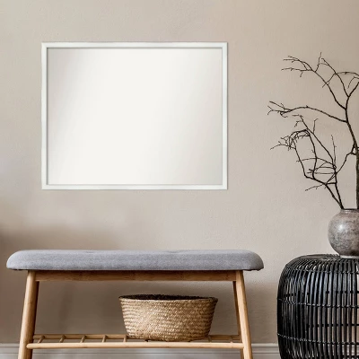 29" X 23" Non-Beveled Breeze Distressed White Wood Wall Mirror - Amanti Art 7 29" X 23" Non-Beveled Breeze Distressed White Wood Wall Mirror - Amanti Art - Image 5