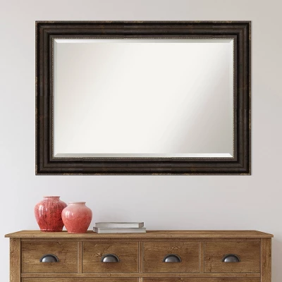 Amanti Art 42" x 30" Stately Bronze Beveled Wall Mirror 9 Amanti Art 42" x 30" Stately Bronze Beveled Wall Mirror - Image 7