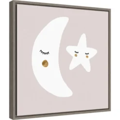 16" X 16" Nap Time I By Victoria Barnes Framed Canvas Wall Art Gray Wash - Amanti Art